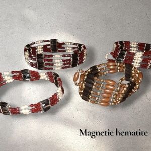 Pearl hematite crystal Gemstone beaded wrap Choker necklace bracelet one strand